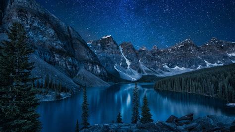 Jungle night sky alpine lakes-Windows 10 HD Wallpaper-1920x1080 Download | 10wallpaper.com