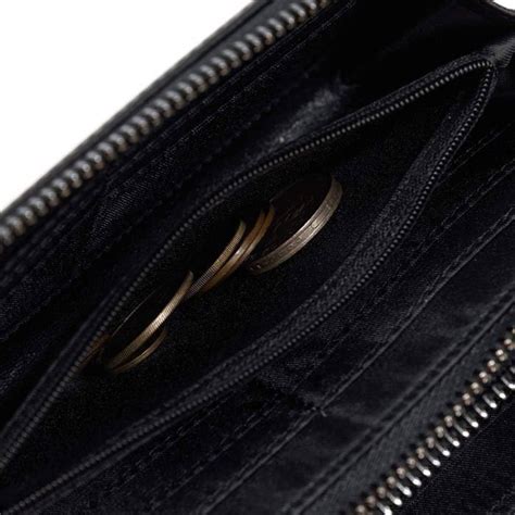 Pochette en Cuir Véritable pour Homme avec Double Fermeture éclair et 4