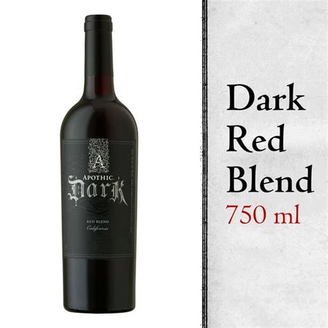 Apothic Dark Red Blend Wine 750 Ml Bottle