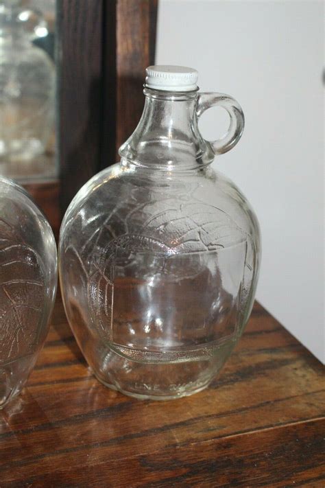 2 Vintage White House Apple Cider Vinegar Glass Apple Jug 1 Quart Ebay