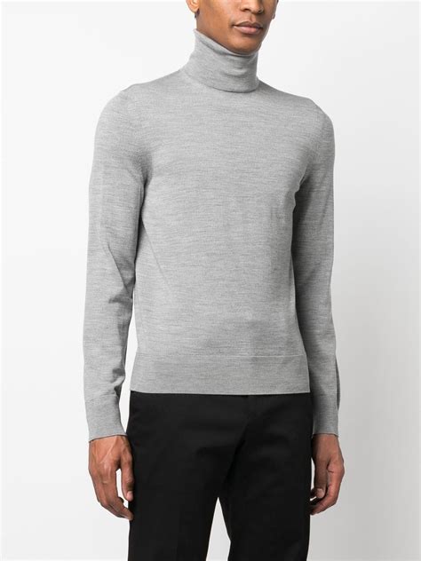 Tom Ford Roll Neck Wool Jumper Grey Farfetch