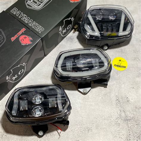 Jual Race Boy Headlamp Led Daymaker Original Vespa Sprint Shopee