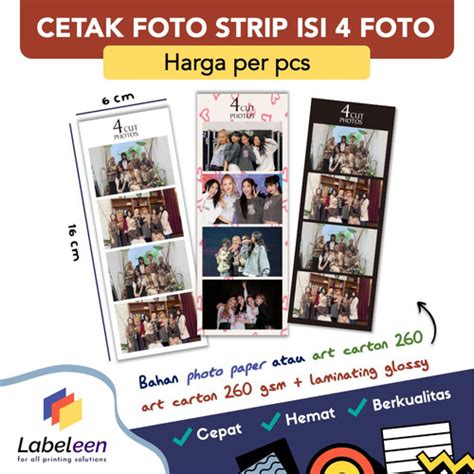 Jual Cetak Foto Strip Polaroid Photo Strip Custom Isi 4 Polaroid