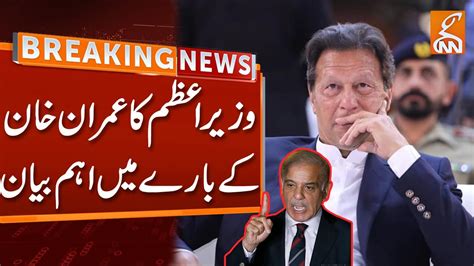 Breaking News Prime Minister Shehbaz Sharif Important Statement About Imran Khan Gnn Youtube