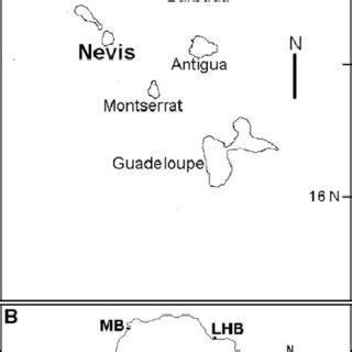 A Sketch Map Of The Leeward Islands NE Caribbean Sea Showing The