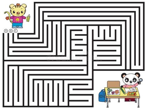 Maze game for children stock illustration. Illustration of easy - 133783253