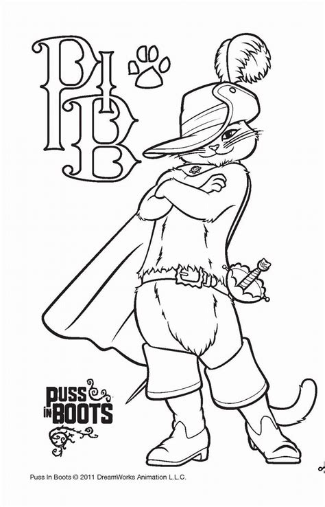 Puss In Boots Coloring Page Coloring Home