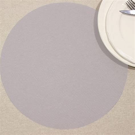 Sets De Table Uni Gris Rond Emball S Par Pi Ces