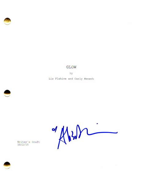 Alison Brie Signed Autograph Glow Pilot Script Super Sexy Hot The