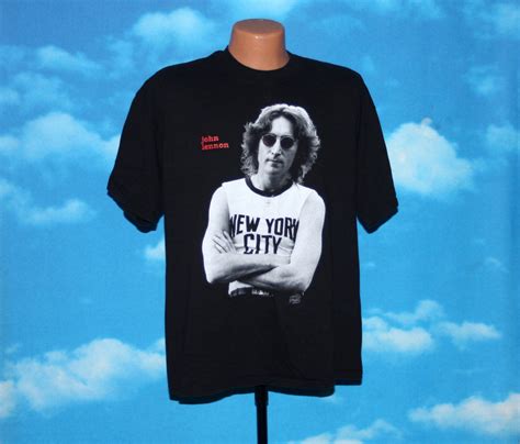 John Lennon Imagine New York City Black XL Tshirt Vintage 1991 Etsy