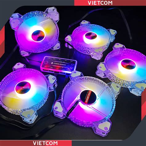 Quạt Tản Nhiệt Coolmoon Fan Led RGB Coolmoon Bộ Hub Coolmoon điều