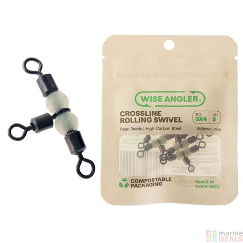 Buy Wise Angler Crossline Rolling Swivel With Pearl Beads 3x4 Qty 5