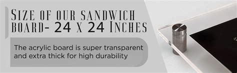 Bigimall Acrylic Sandwich Sheet Board For Display Ads Posters Pictures