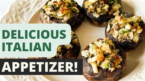 Easy Italian Recipe Stuffed Mushrooms Youtube