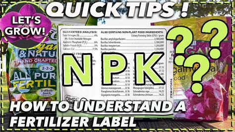 How To Best Read A Fertilizer Label Youtube