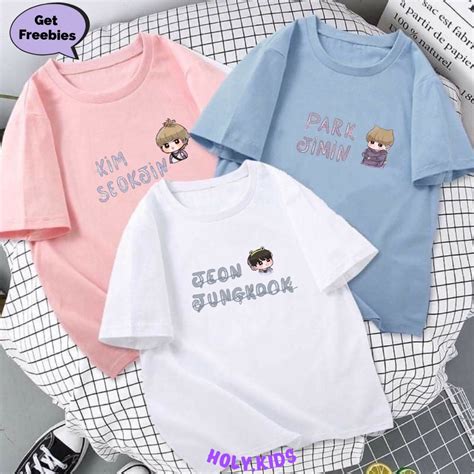 Jual Baju Kaos Nama Bts Chibi Baju Bts Nama Member Tshirt Bts