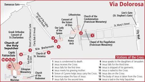 Via Dolorosa map - Map of via Dolorosa (Israel)