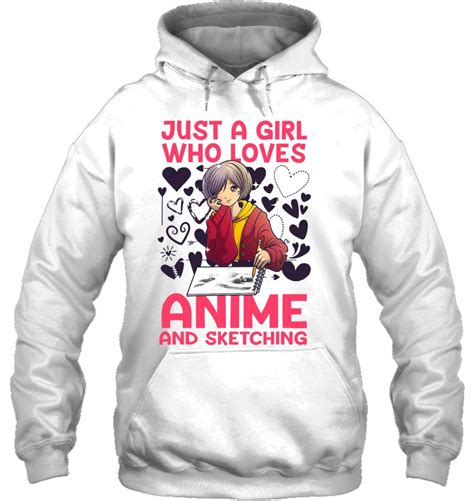 Anime Art For Women Teen Girl Anime Merch Sketch Anime Lover T Shirts Hoodies Sweatshirts