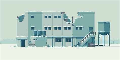 Futuristic Building Pixel Art