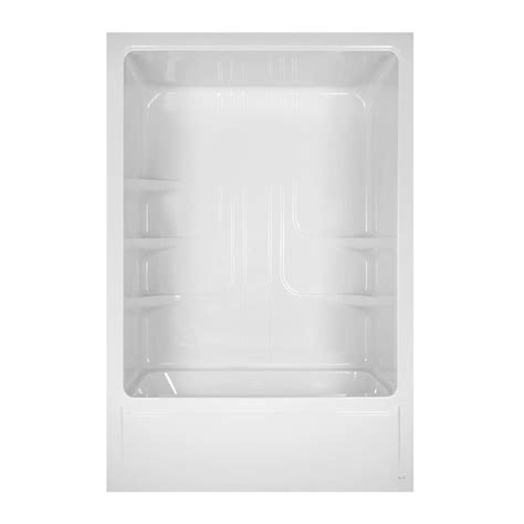 Aqua Glass 90 In H X 35 1 4 In W X 60 In L White 1 Piece Shower With Bathtub At