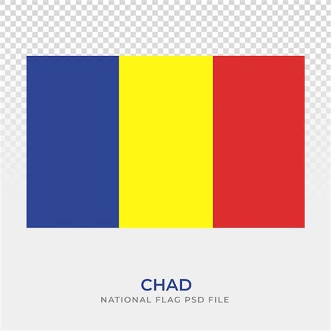 Bandera Nacional Del Pa S De Chad Archivo Psd Premium