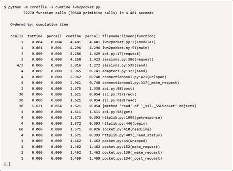 Profiling Python Code