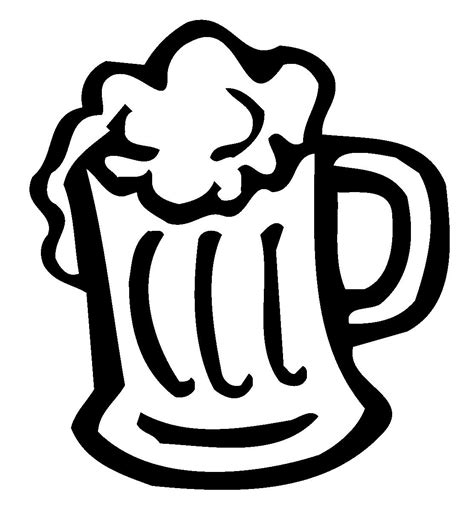 Beer Mug Clipart Black And White