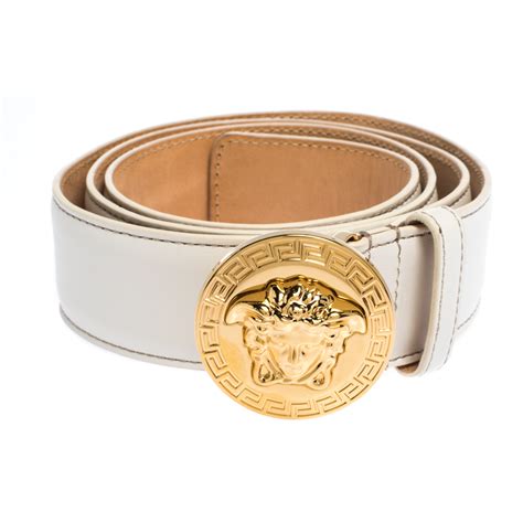 Versace White Leather Medusa Belt 105CM Versace | TLC