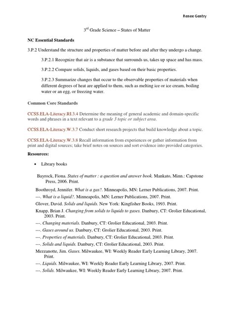 Detailed Lesson Plan About Phases Of Matter