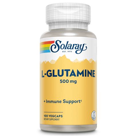 Solaray L Glutamine Mg Healthy Muscle Recovery Gastrointestinal