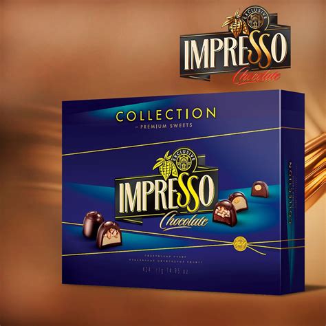 Подарочный набор белорусских шоколадных конфет IMPRESSO PREMIUM, 424 г ...