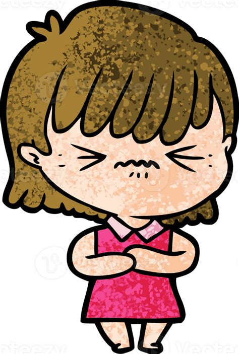 Annoyed Cartoon Girl 42325549 Png