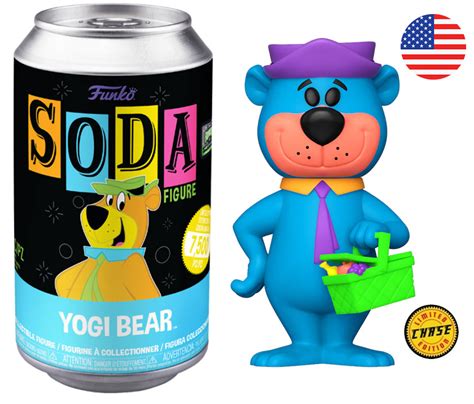 Figurine Soda Hanna Barbera Pas Cher Yogi Bear Canette Bleue Chase