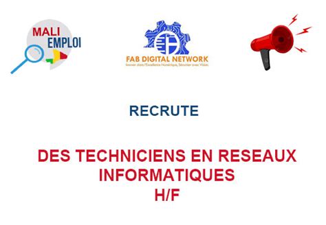 Recrutement Technicen En Reseaux Informatiques H F Y A Bara Offres