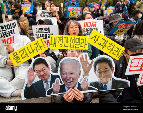 Anti Japan And Anti Yoon Suk Yeol Protest May South Koreans