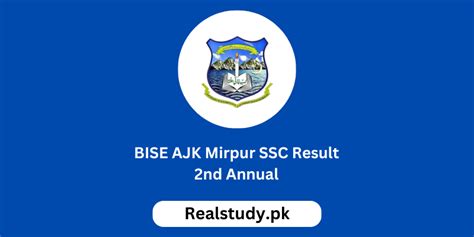 Bise Ajk Mirpur Ssc Result 2024 2nd Annual