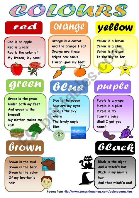 Colours Classroom Poster For Young Learners Esl Worksheet By