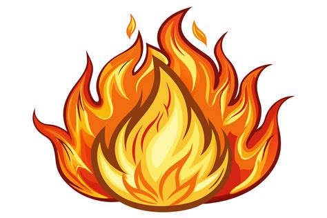 Fuego Con Blanco Antecedentes Ilustración Caricaturas Clipart Y
