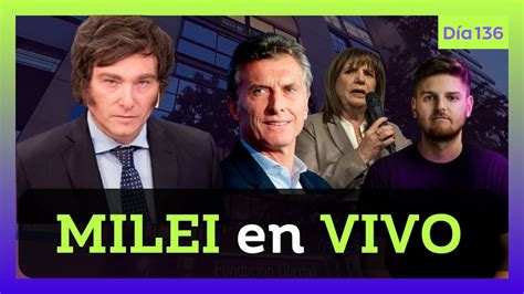 Urgente Milei En Vivo Junto A Bullrich Y Macri En La Cena De