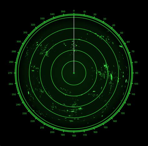 Ship radar, sonar screen, military target aim scan 12682801 Vector Art ...