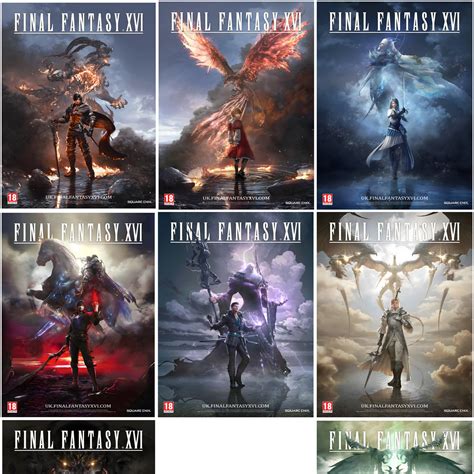 Final Fantasy Xvi 16 Dominants Posters Wall Art Print Room Etsy Canada