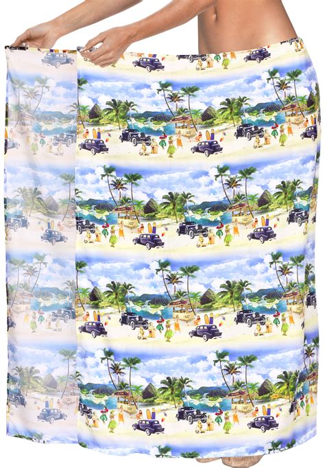 LA LEELA Women S Beach Bikini Wraps Sarong Cover Up Wrap Skirt Bathing Suit Swimsuit Cover Ups