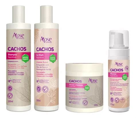 Apse Cachos Shampoo E Co Wash E Ativador E Mousse Mercadolivre