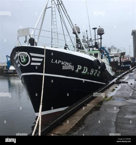 Peterhead Harbour Boat Stock Photo - Alamy