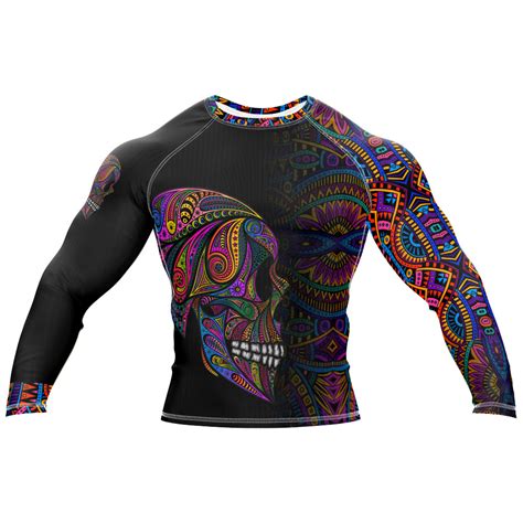 Jersey Manga Larga Calavera M Ndala Tribal Colores Doxe