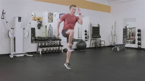 Single Leg Squat Jump With Knee Drive Youtube