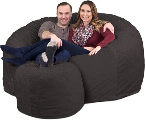 Ultimate Sack 6ft Bean Bag Chair And Footstool Oversize Bean Bag Chair For Adults