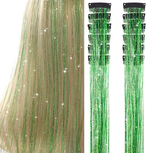 Amazon Tracy Strands Inch Green Hair Tinsel With Tool