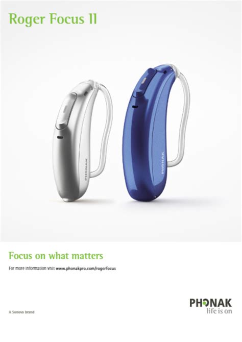 Roger Focus II – Phonak Marketing Catalogue