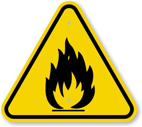 ISO Fire Hazard Warning Sign Symbol - Fast and Free Shipping, SKU: IS ...